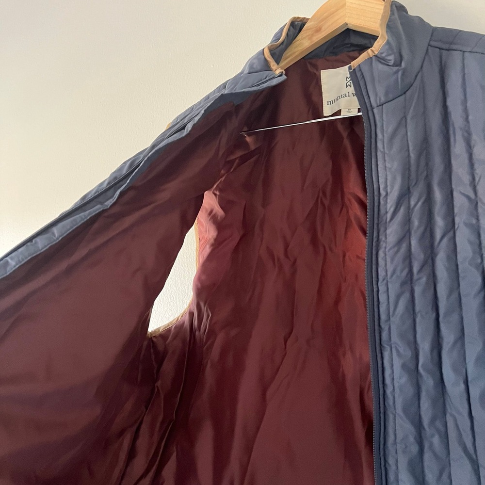 Mutual Weave Men's Quilted Vest Full Zip Sleeveless Jacket Blue XLT - Picture 3 of 5